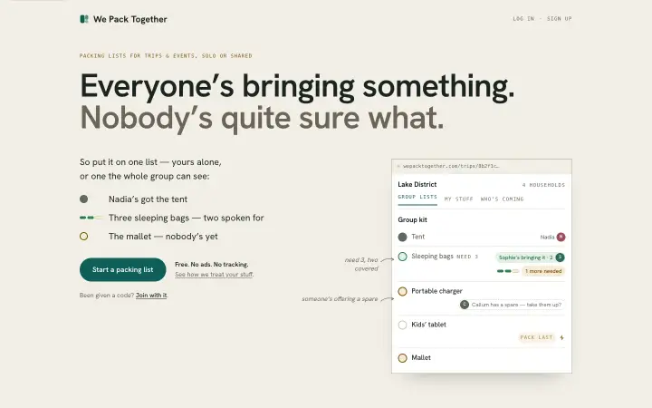 Preview of wepacktogether.com