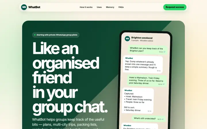 Preview of whatbot.cloud